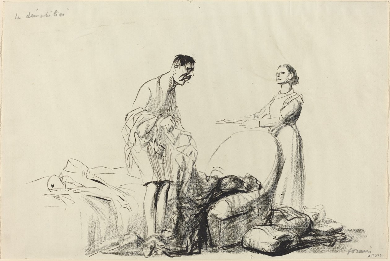 De demobiliserede, ca. 19141919. af Jean Louis Forain