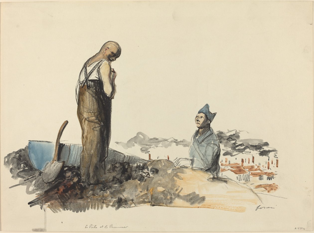 Behåret og fange, ca. 19141919. af Jean Louis Forain