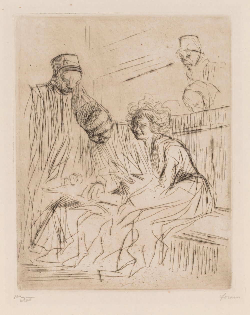 Læsning af advokatbrevet. af Jean Louis Forain