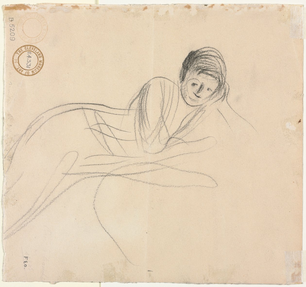 Tilbagelænet kvinde (verso) af Jean Louis Forain