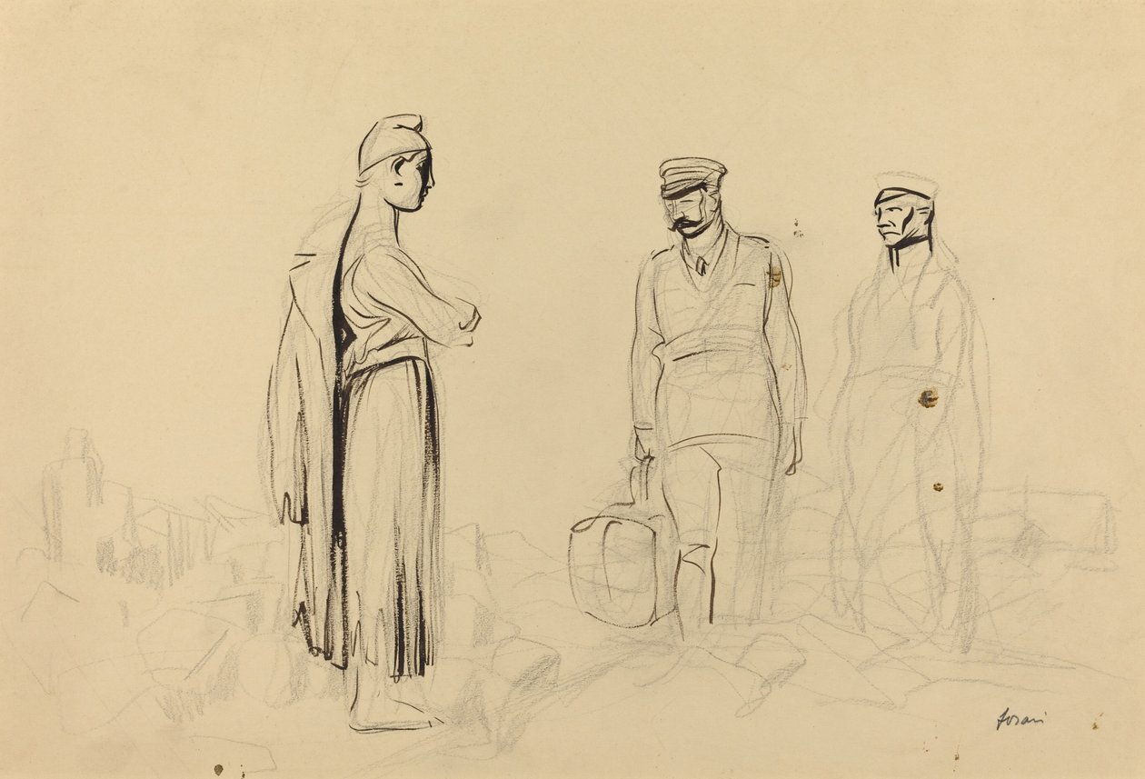Mod Fred, ca. 19141919. af Jean Louis Forain