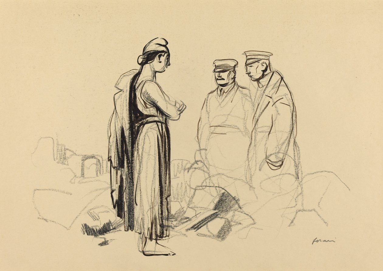 Mod Fred, ca. 19141919. af Jean Louis Forain