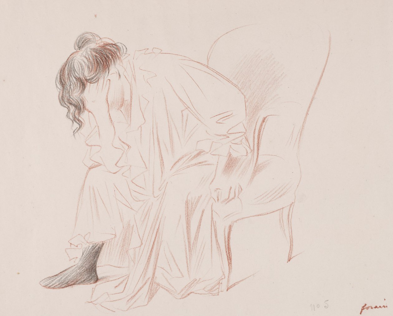 Kvinde siddende. af Jean Louis Forain