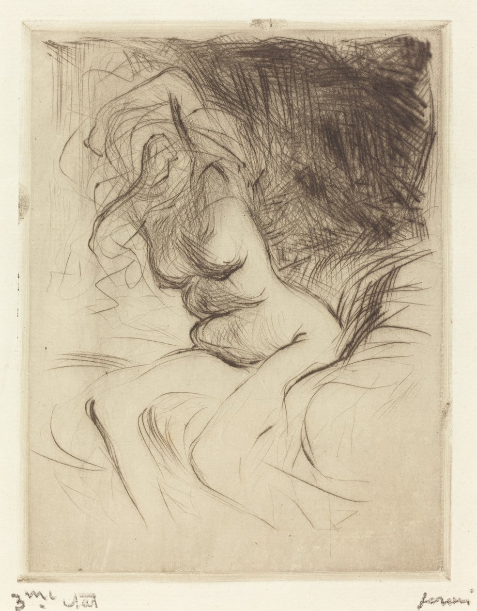 Kvinde, der tager sin Chemise af af Jean Louis Forain