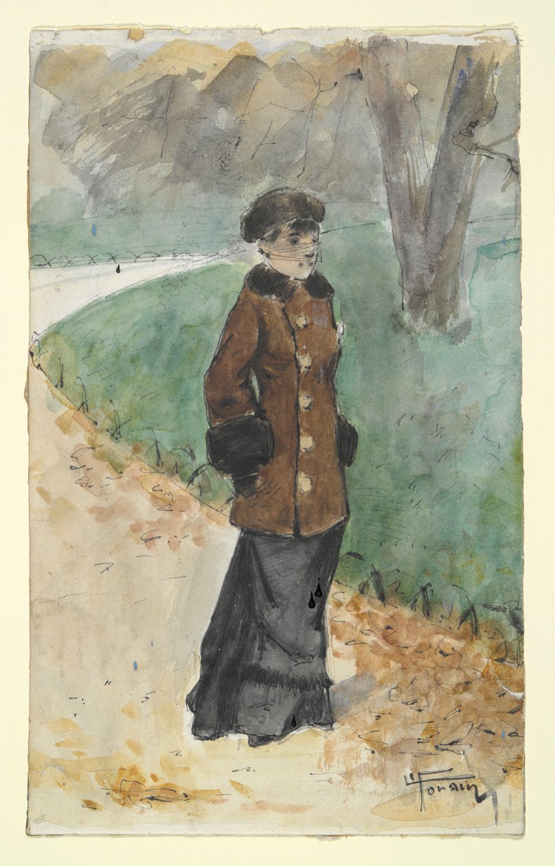 Kvinde gående af Jean Louis Forain