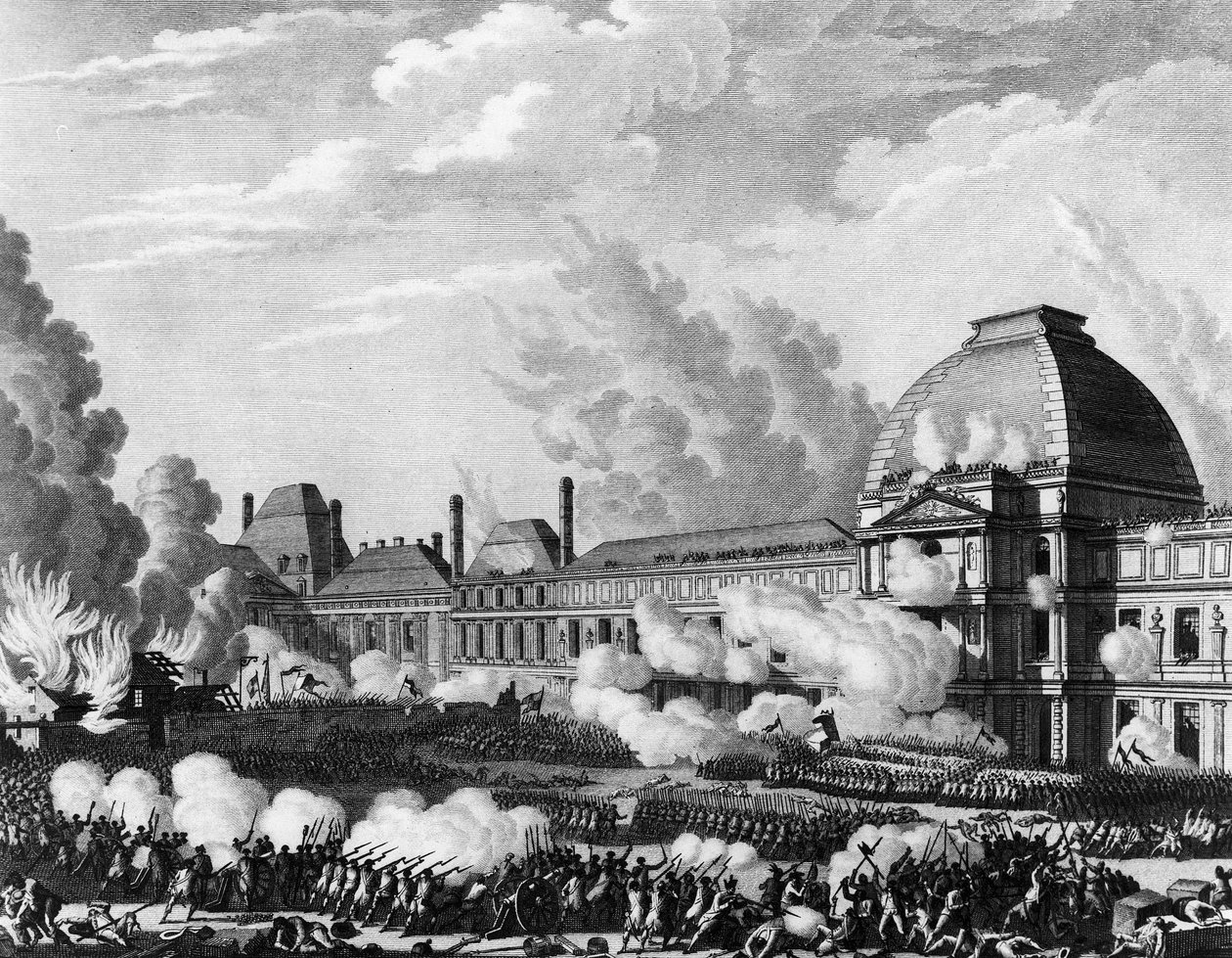 Franske revolution: 10. august af Jean Louis II (after) Prieur