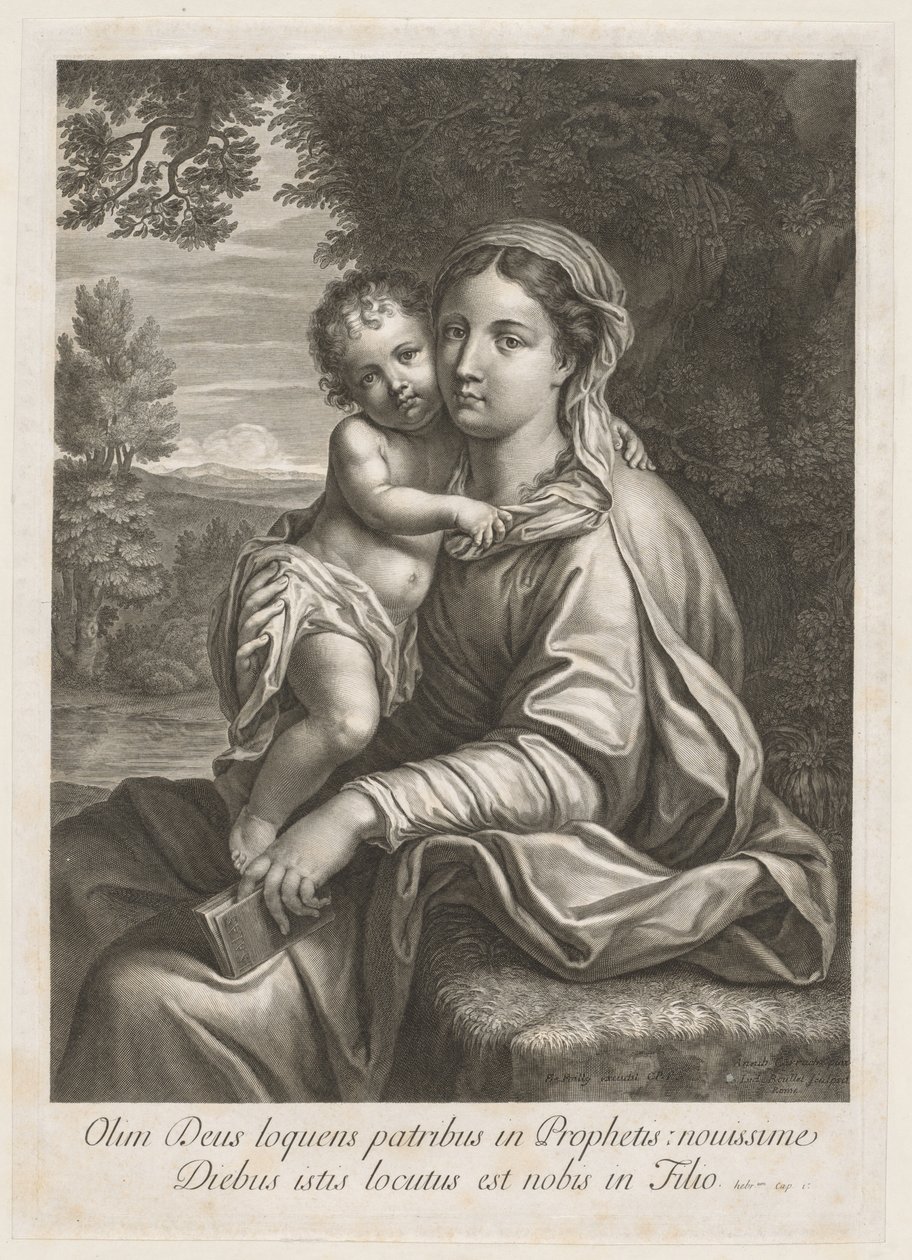 Madonna og barn. af Jean Louis Roullet