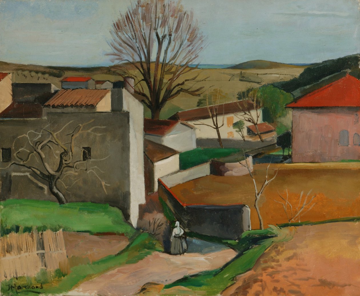 French Village (olie på lærred) af Jean Marchand