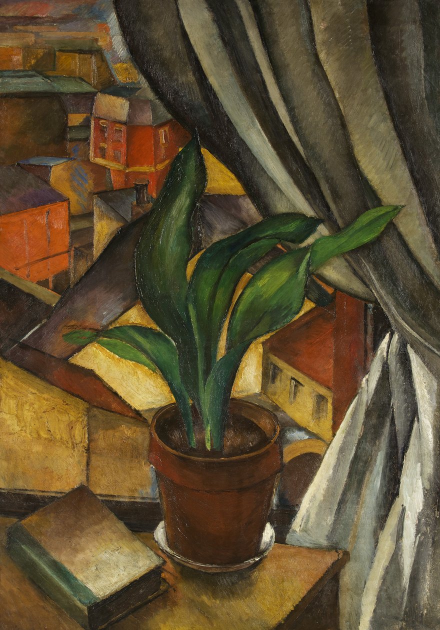 The Aspidistra, ca. 1912 (olie på lærred) af Jean Marchand