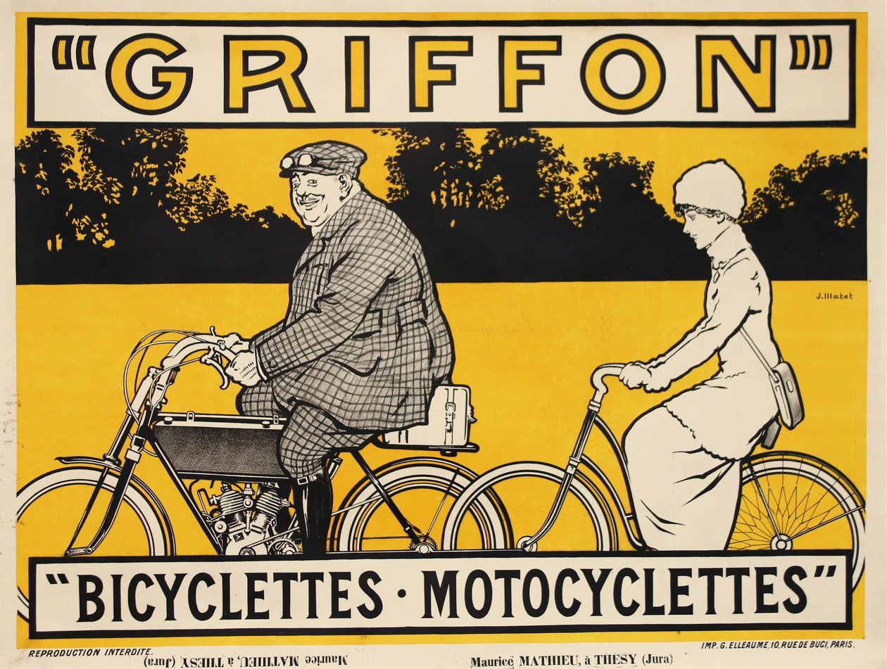 Griffon Bicycles Motorcykler, ca. 1905. af Jean Matet