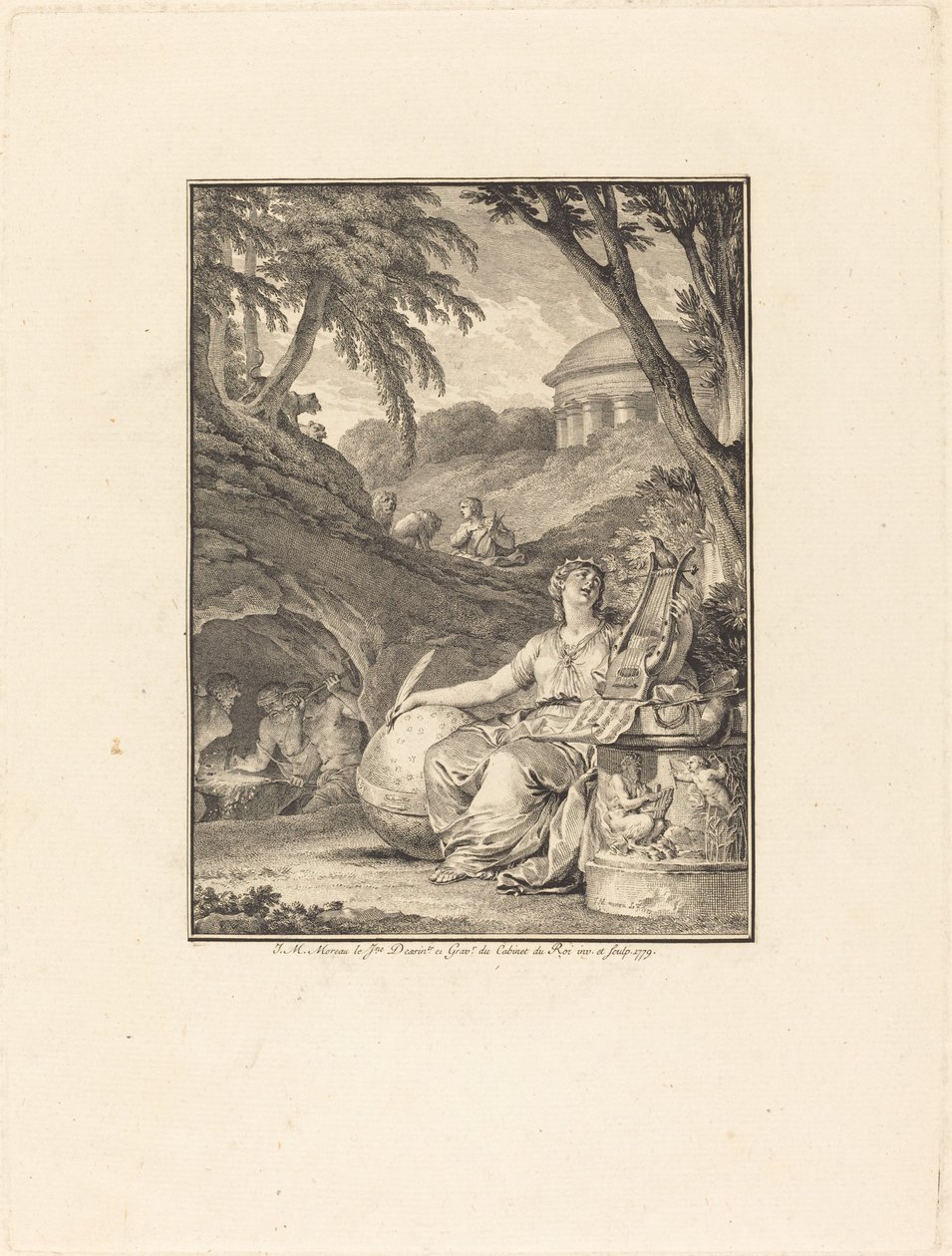 Frontispice: Musikordbog af Jean Michel Moreau