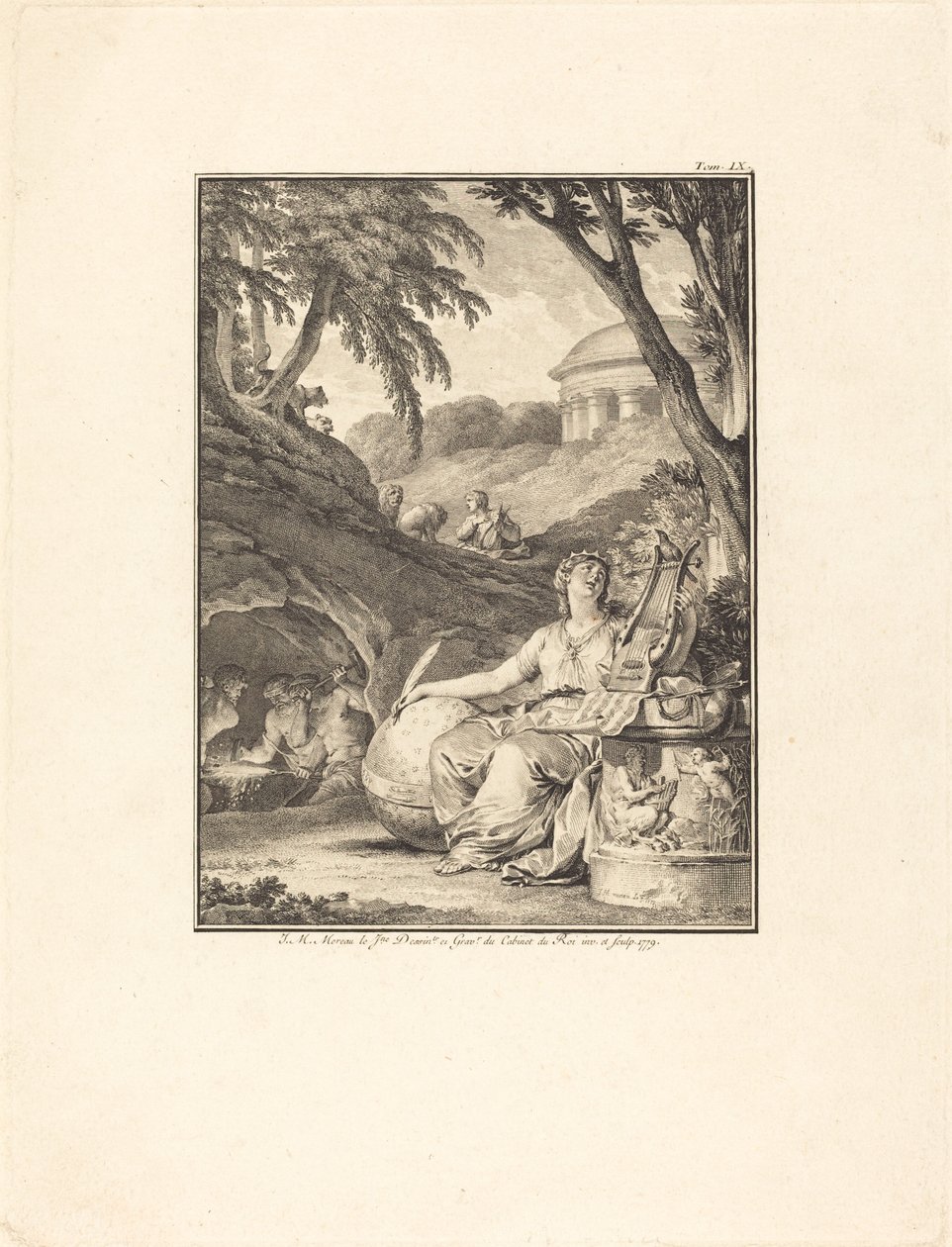 Frontispice: Musikordbog af Jean Michel Moreau