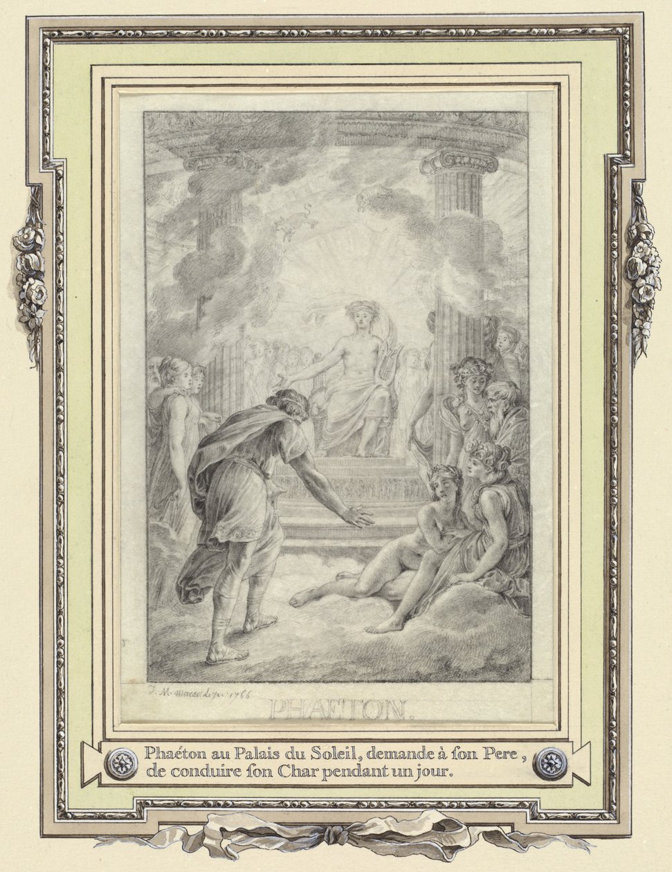 Phaeton ved Solpaladset... af Jean Michel Moreau