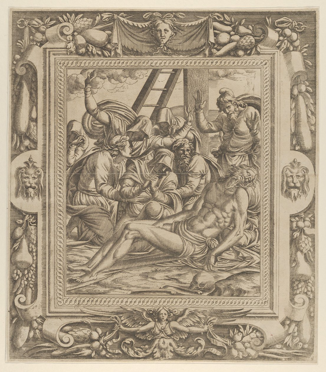 Klagesangen over Kristus, 1535-55. af Jean Mignon