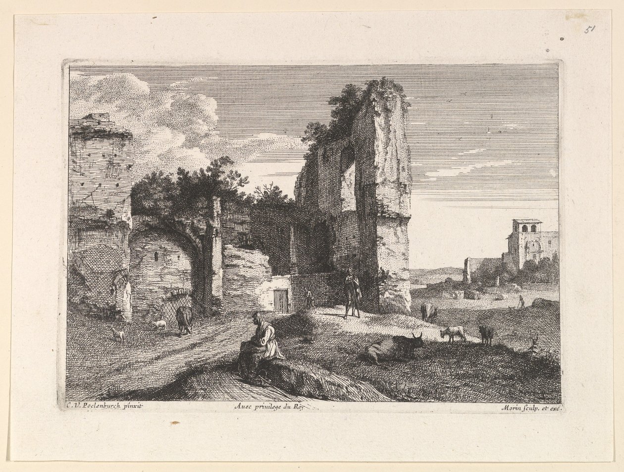 Den siddende gamle kvinde. af Jean Morin