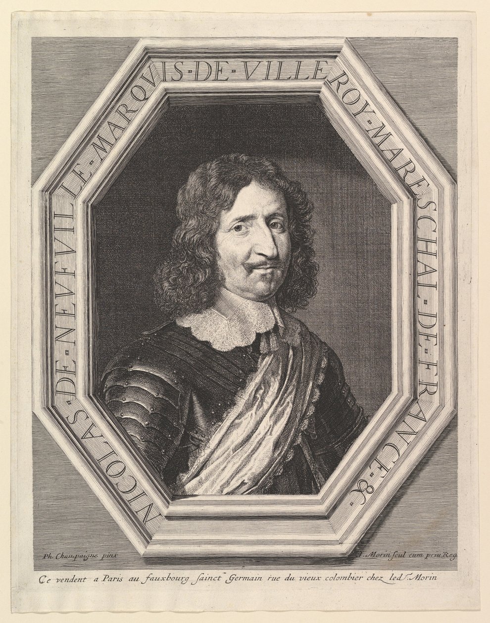 Nicolas de Neuville, Marquis de Villeroy. af Jean Morin