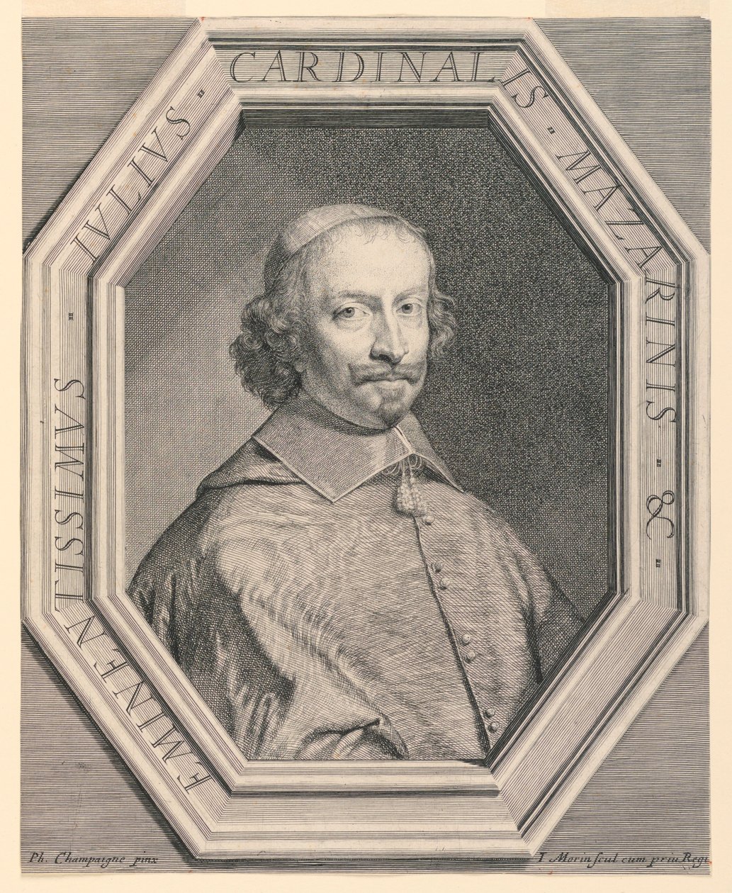 Portræt af kardinal Mazarin af Jean Morin