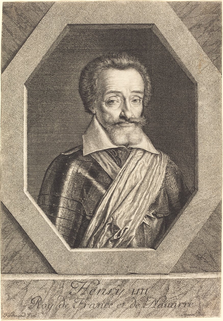 Henrik IV af Jean Morin after Louis Elle I