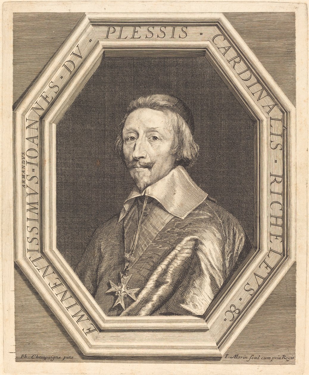 Kardinal Richelieu af Jean Morin after Philippe de Champaigne