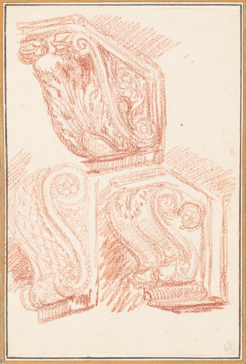 Studie af konsoller af Jean Robert Ango
