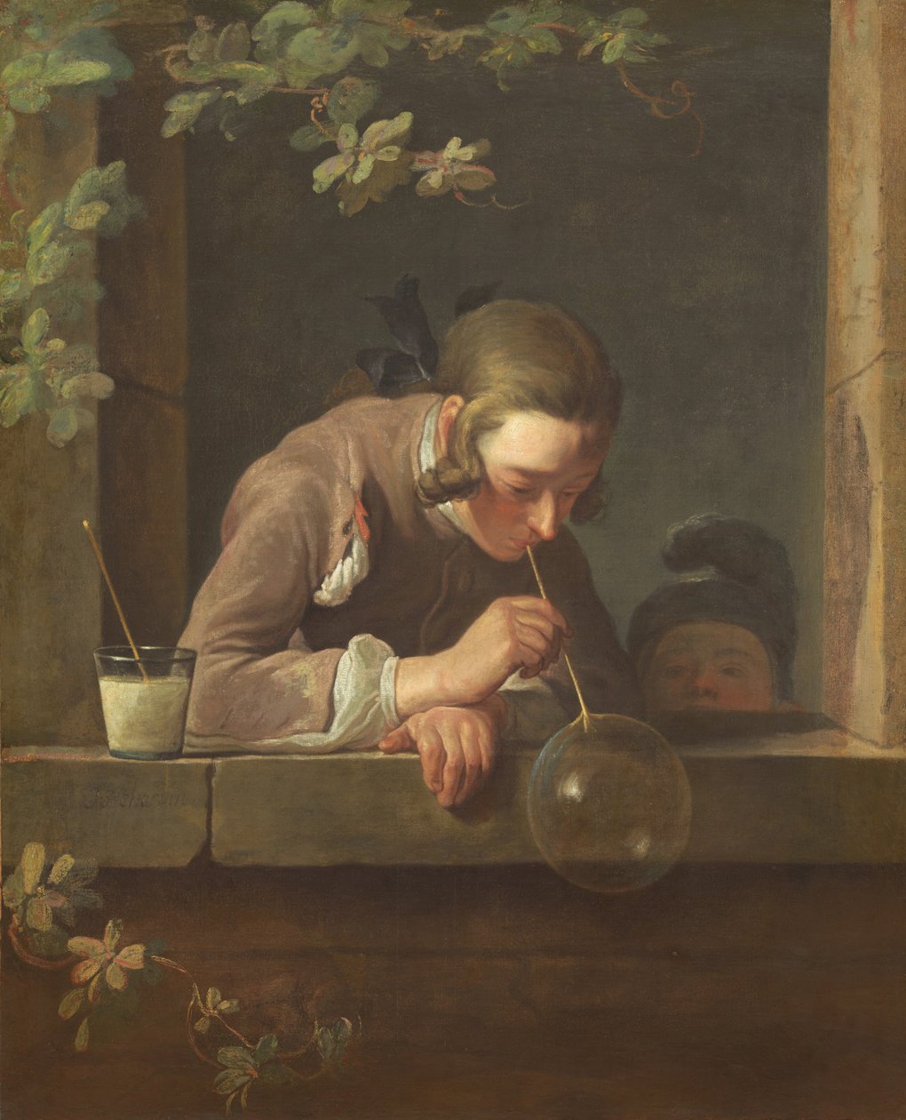 Sæbebobler, sandsynligvis 17331734. af Jean Baptiste Simeon Chardin