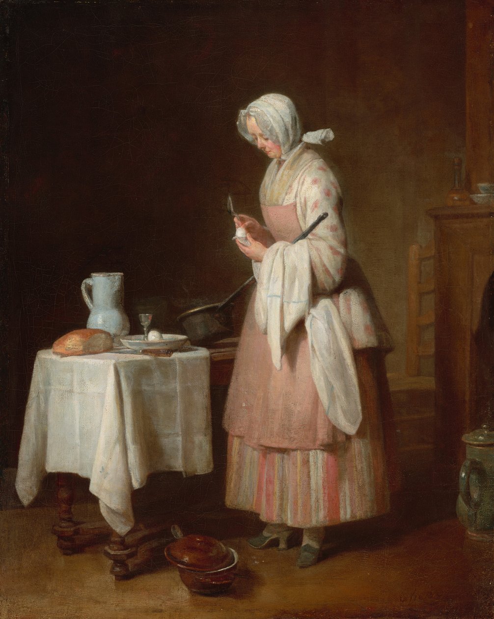 Den opmærksomme sygeplejerske af Jean Baptiste Simeon Chardin