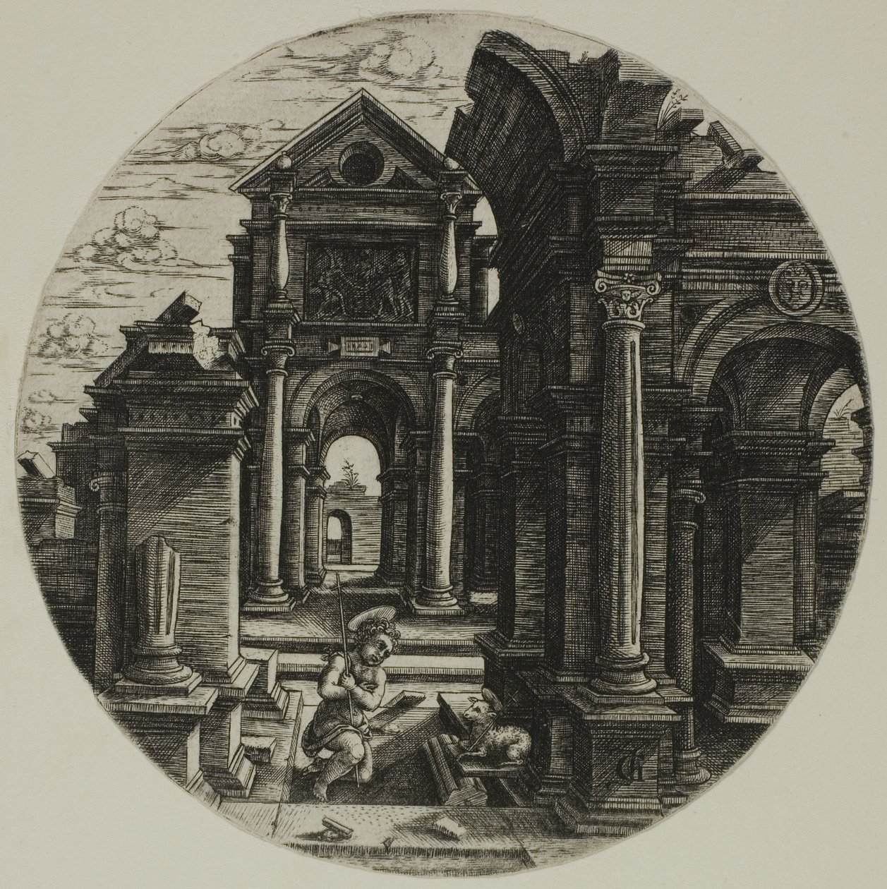 Spædbarnet Johannes Døberen af Jean de Gourmont
