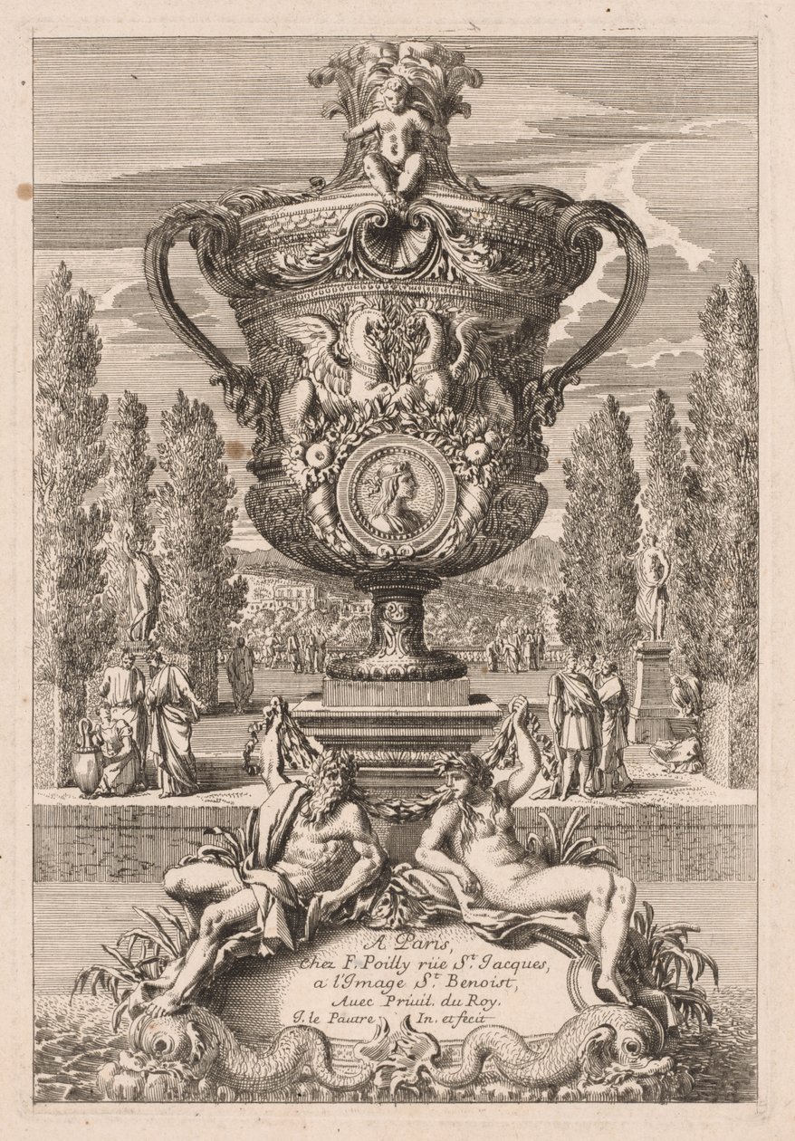 Dekorativ urne, 1600-tallet. af Jean le Pautre