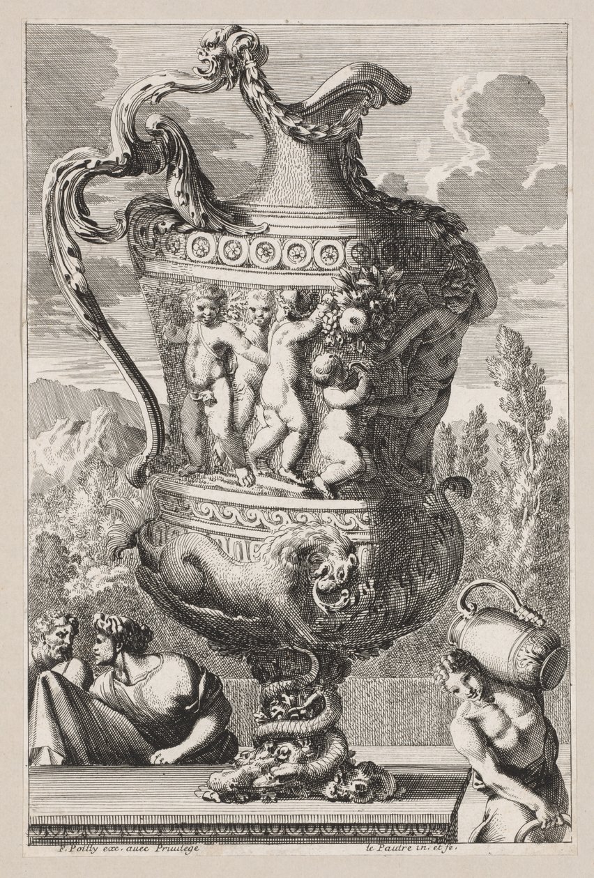 Dekorativ urne, 1600-tallet. af Jean le Pautre