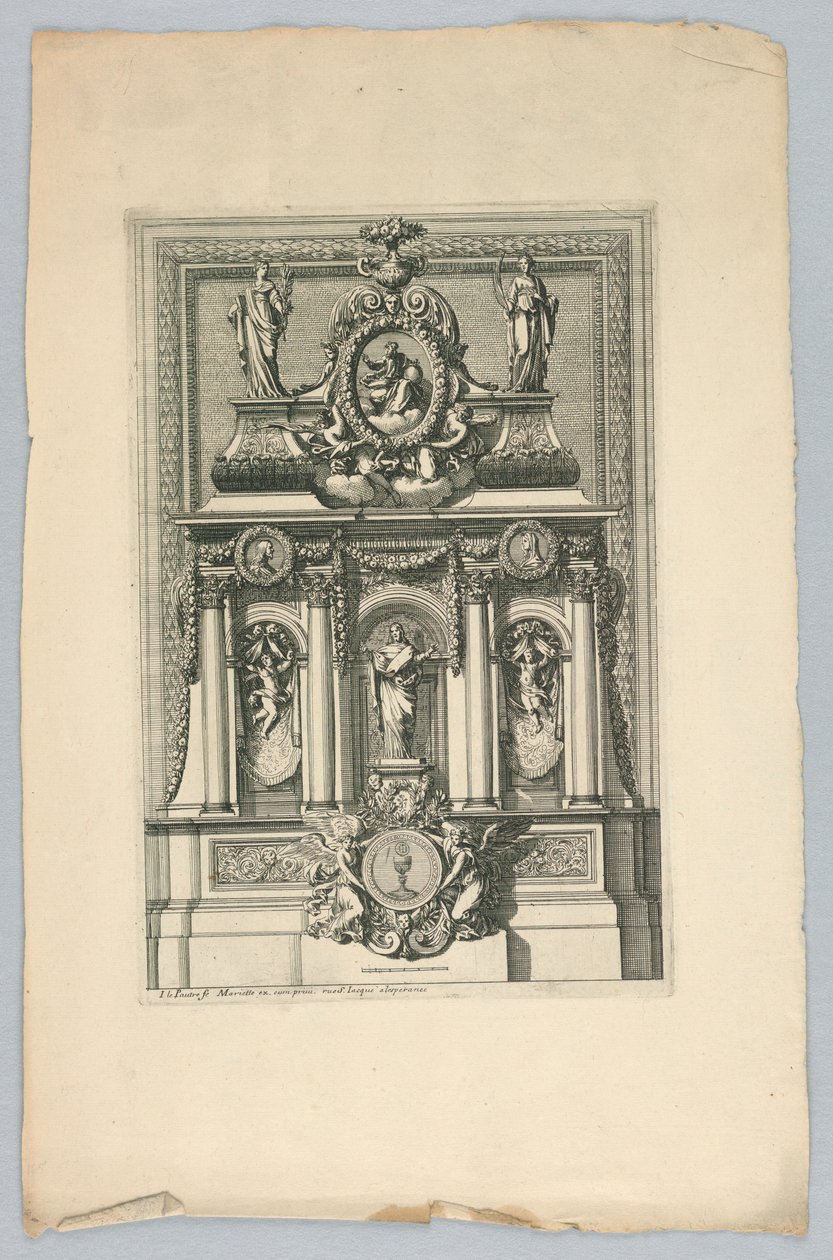 Design til Tabernacle, fra "Tabernacles" af Jean le Pautre