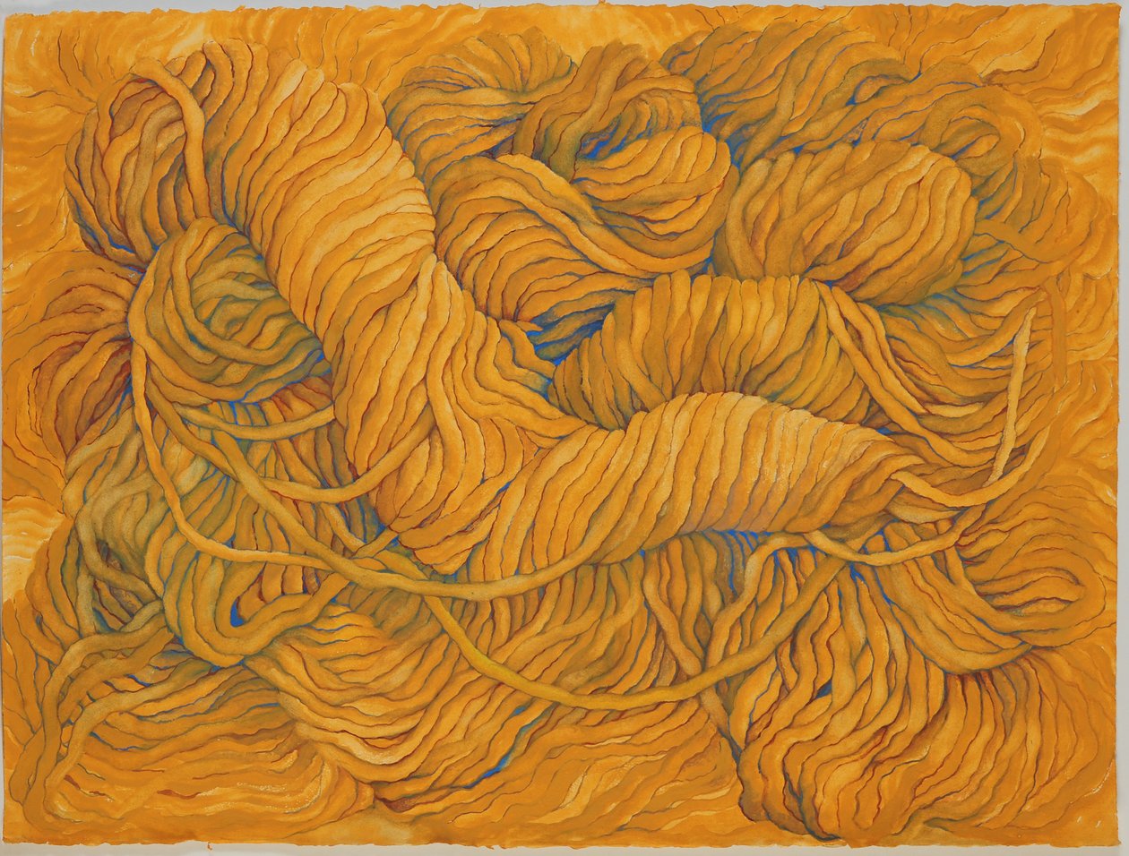 Wool Ochre Yellow, 2013 (Gouache på papir) af Jeanne Maze