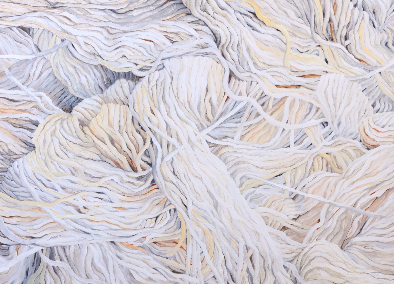 Wool White, 2013 (gouache på papir) af Jeanne Maze