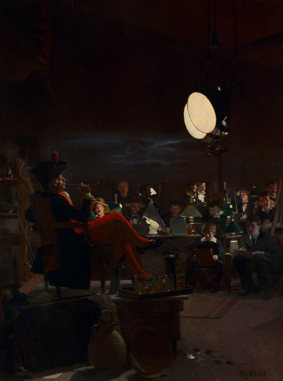 En natklasse, ca. 1881. af Jehan Georges Vibert