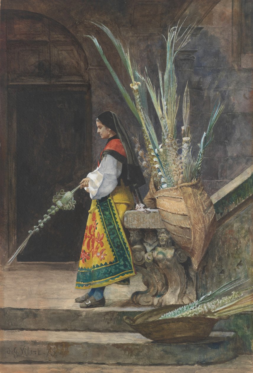 Palmesøndag i Spanien, 1873. af Jehan Georges Vibert
