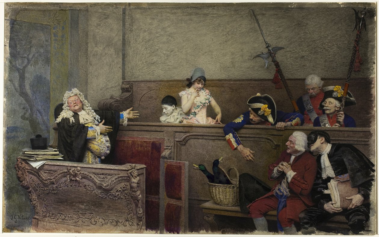 Retssagen mod Pierrot af Jehan Georges Vibert