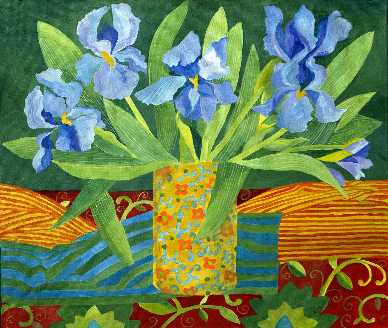 Iris, 2014 (akryl på lærred) af Jennifer Abbott