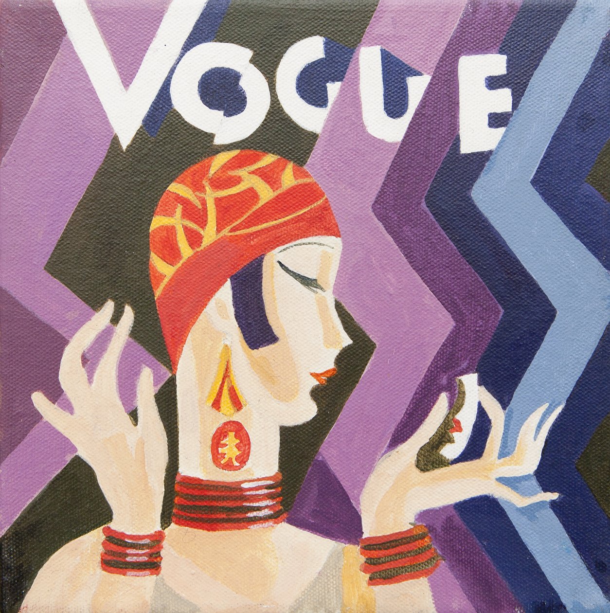 Vogue-omslag (akryl) af Jennifer Abbott