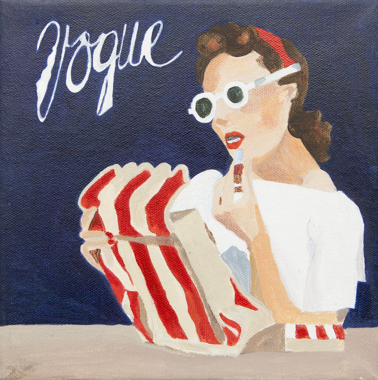 Vogue-omslag (akryl) af Jennifer Abbott