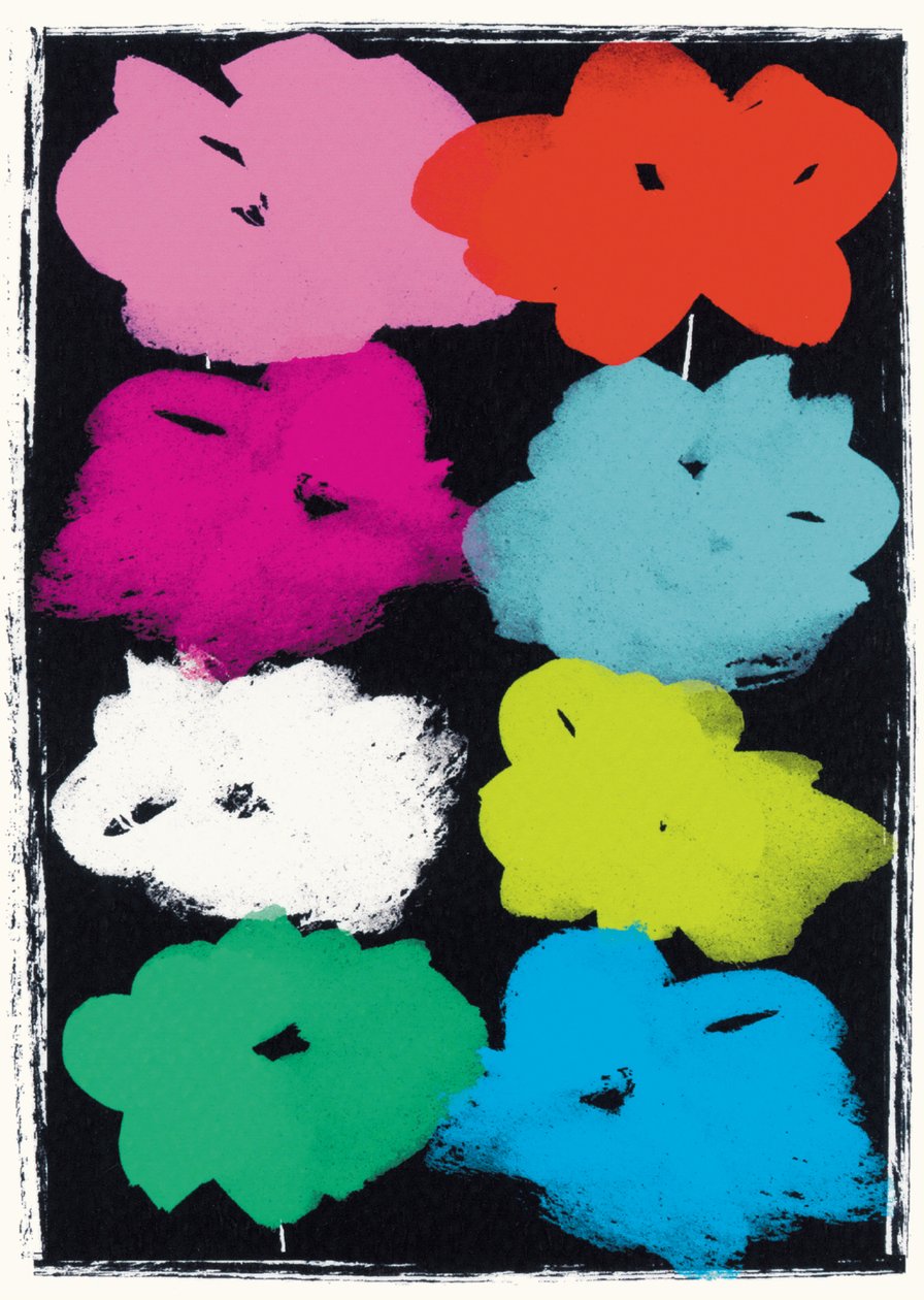 Warhol Flowers (blandet medier) af Jenny Frean
