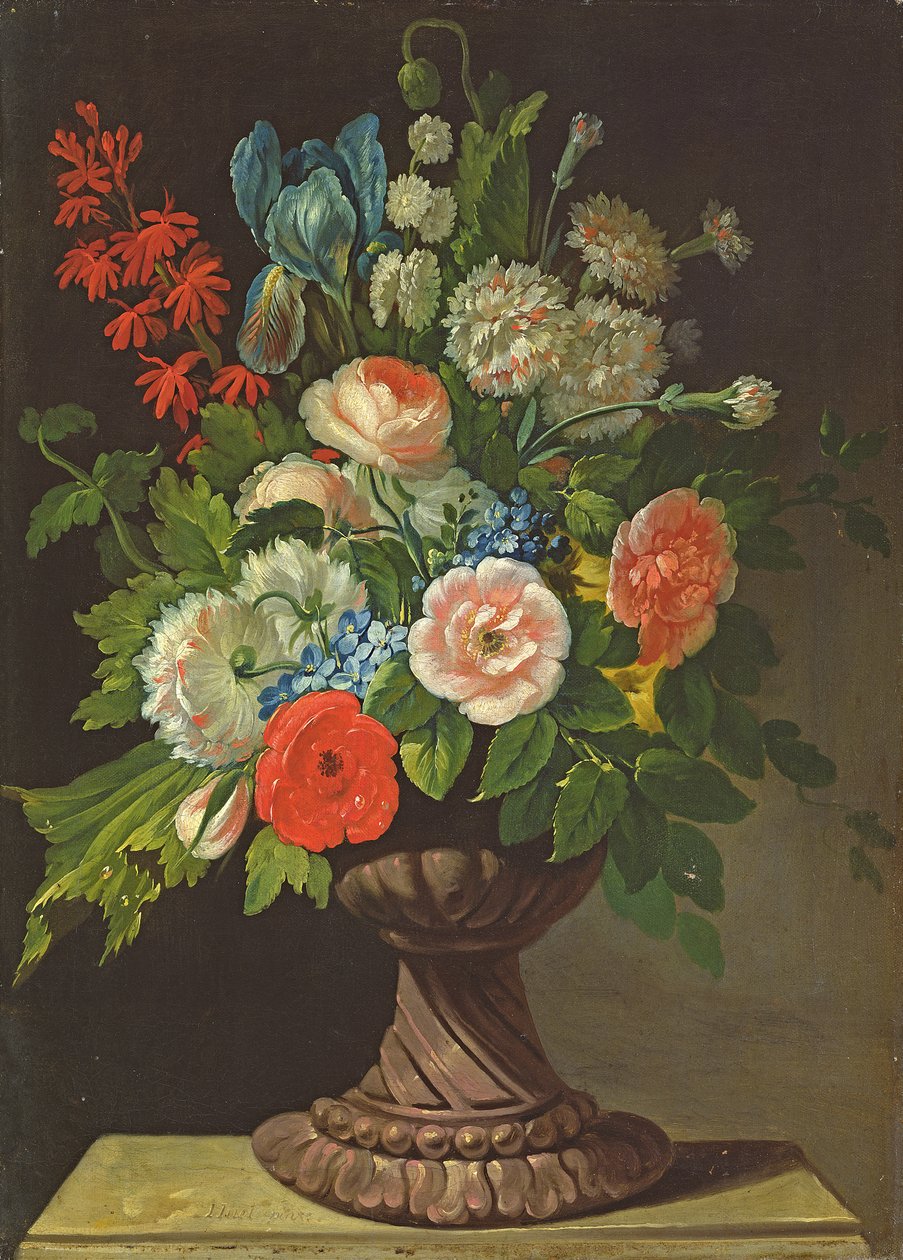 Stilleben med blomster af Jens Juel