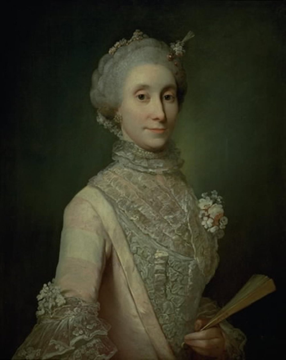Portræt af grevinde Caroline Schimmelmann(?) af Jens Juel