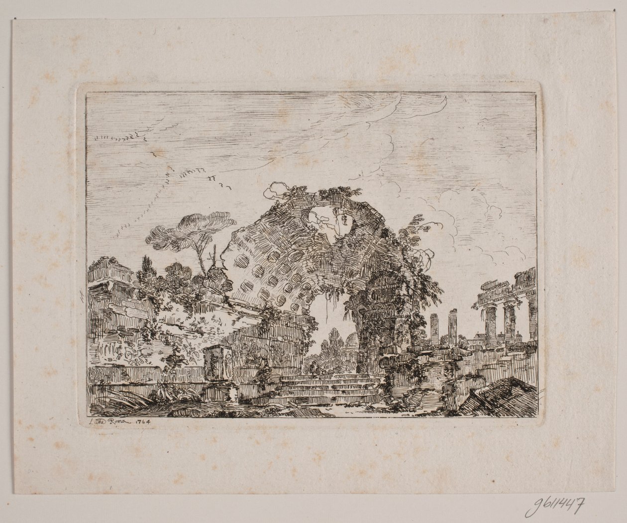 Antikke runiner af et tempel af Jens Petersen Lund