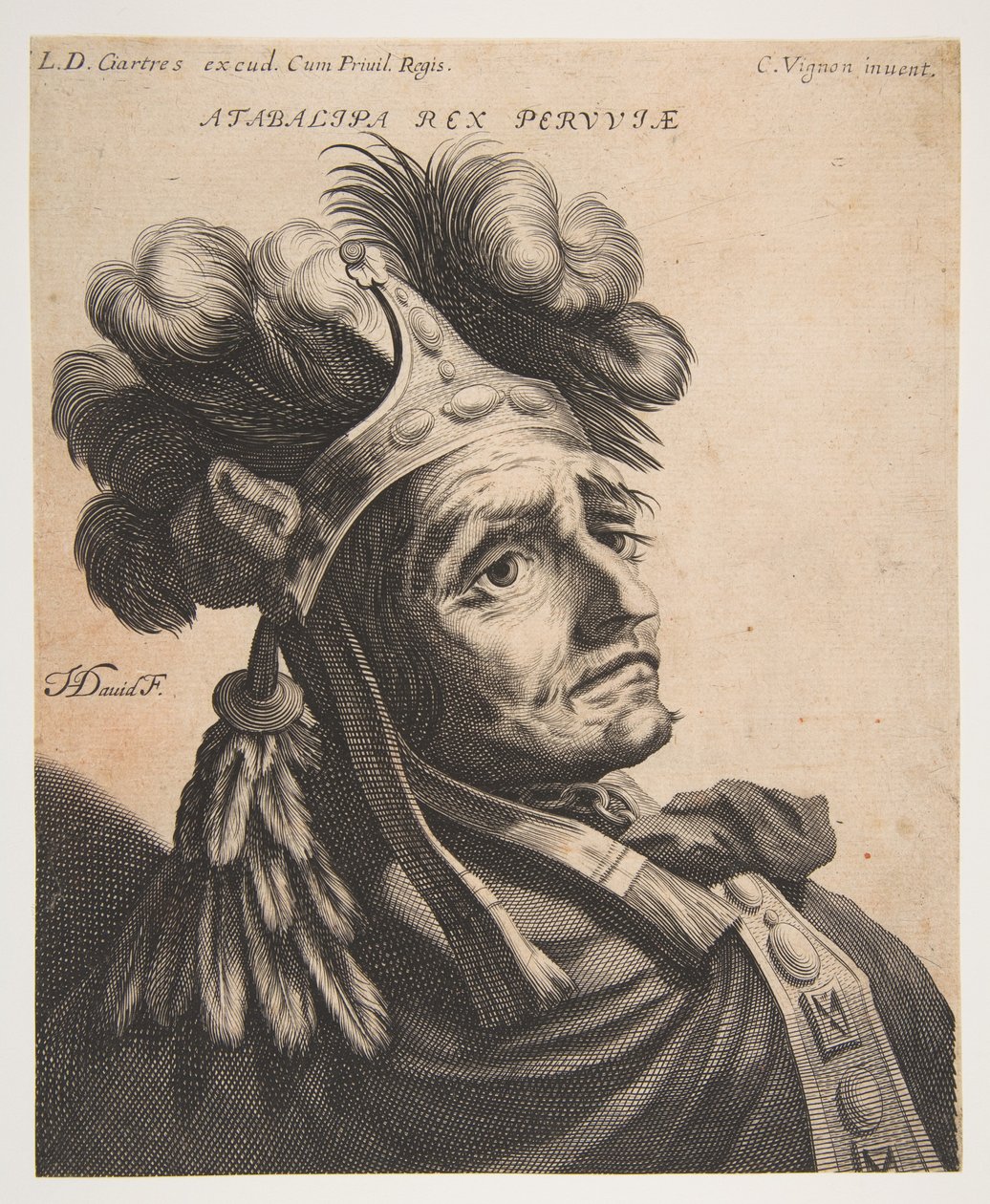 Atabalipa, konge af Peru, ca. 1634-37. af Jerôme David