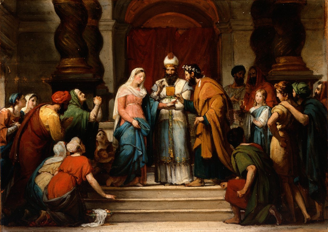 Jomfruens bryllup, 1833 af Jérôme Martin Langlois