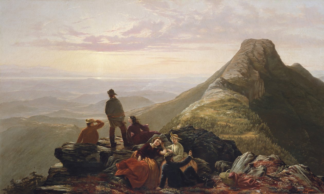 Den forsinkede fest på Mansfield Mountain, 1858. af Jerome Thompson