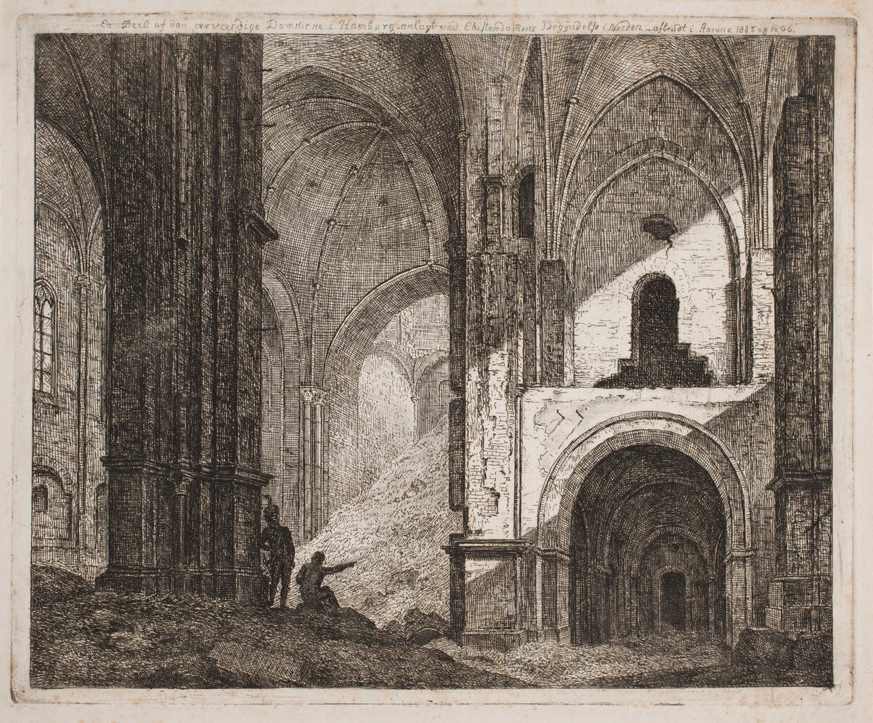 Interiør fra samme ruin 1806 af Jes Bundsen