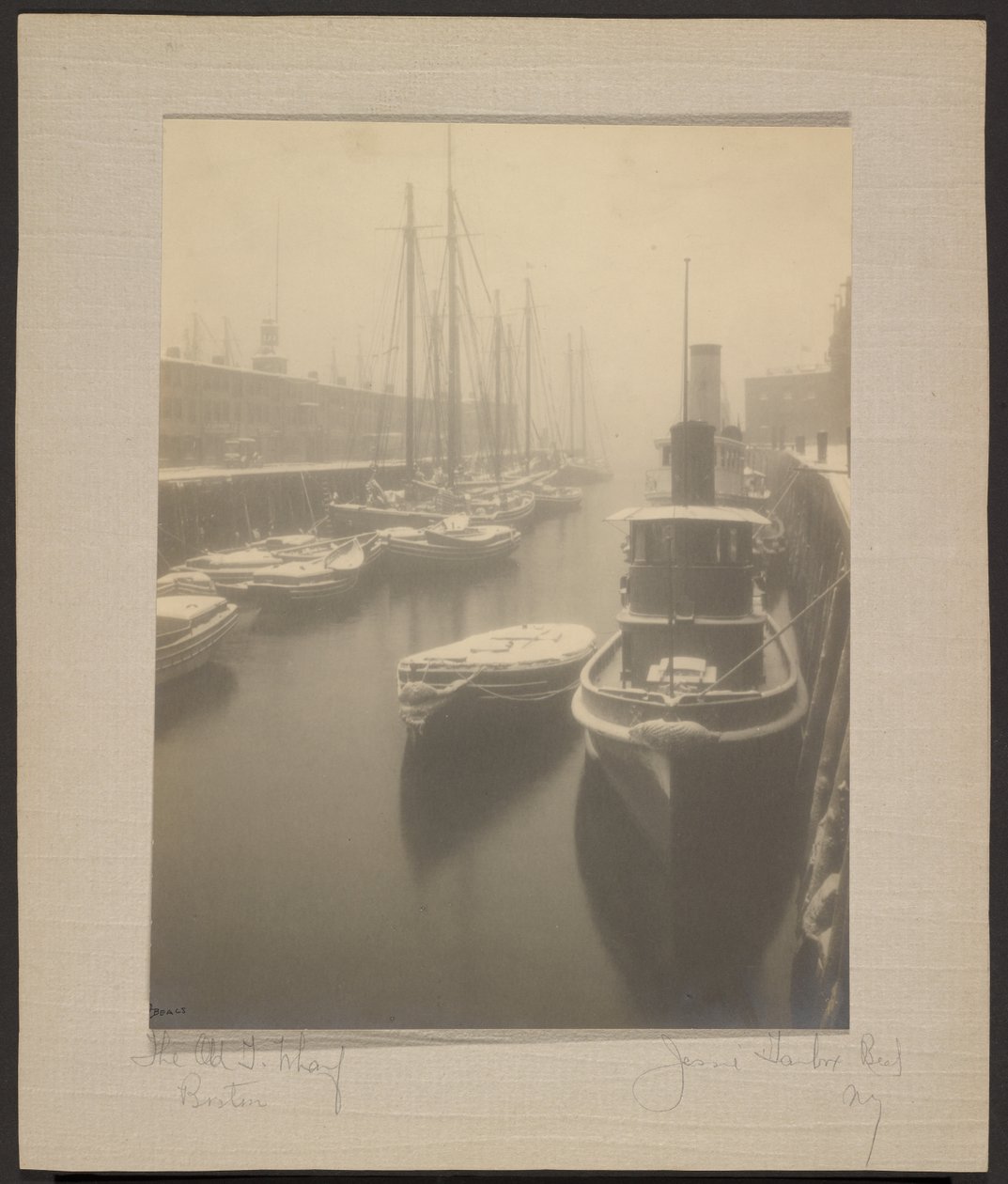 Den gamle T. Wharf, Boston af Jessie Tarbox Beals