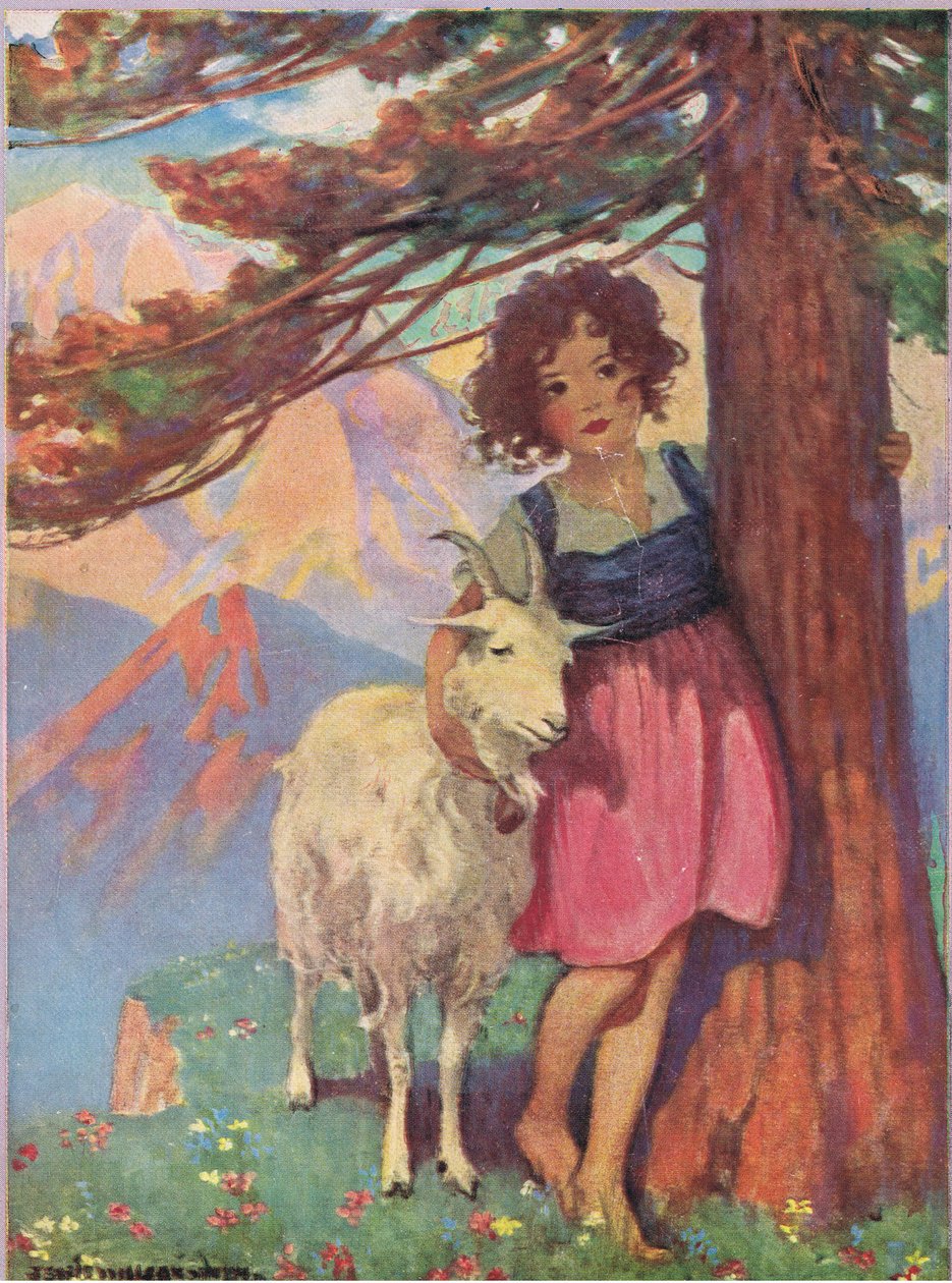 Heidi (farve litho) af Jessie Willcox Smith