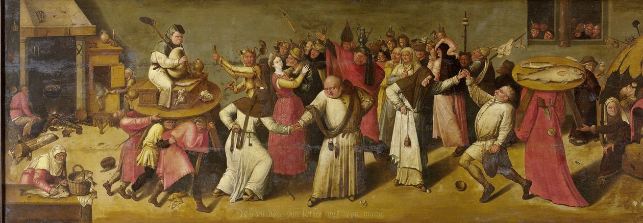 Kamp mellem karneval og fastelavn af Jheronimus Bosch (manner of)