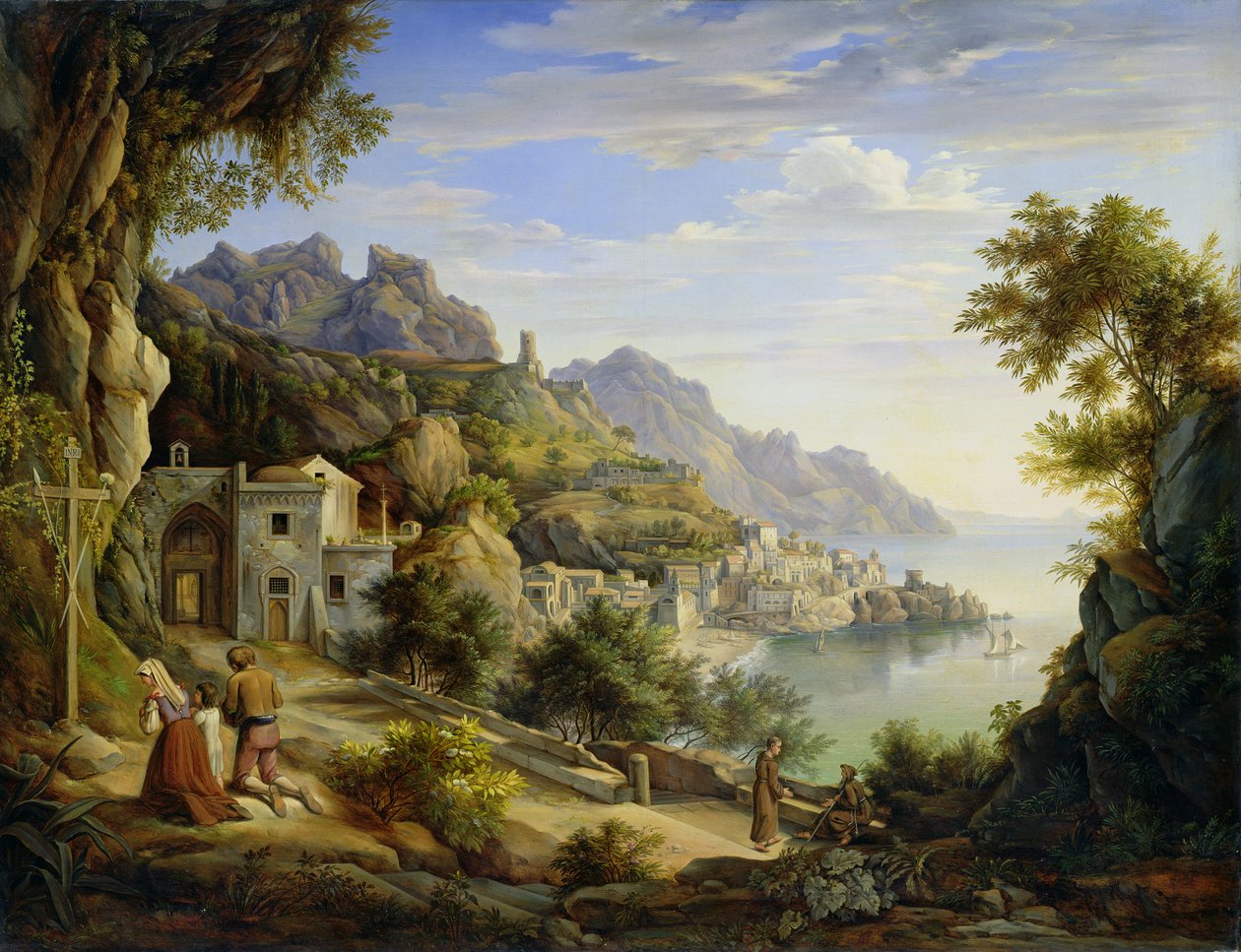 Ved Salerno-bugten, 1826 af Joachim Faber